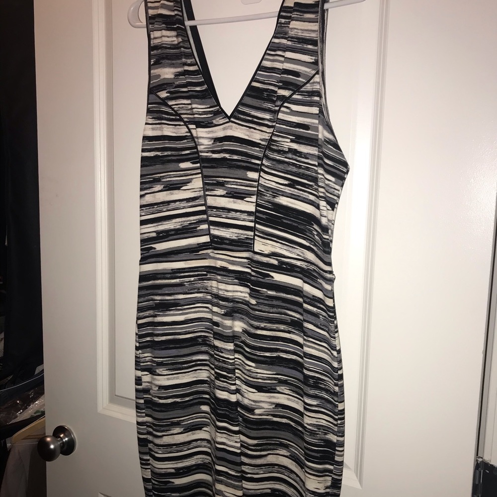 Striped Black and Grey Dress